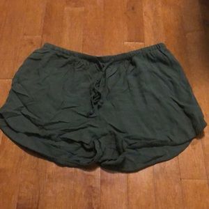 Army green shorts
